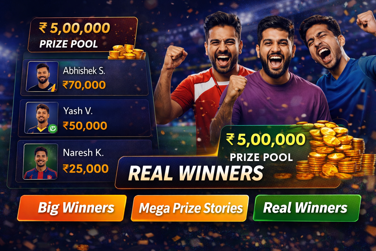 Come Cricket Game fantasy cricket result notes