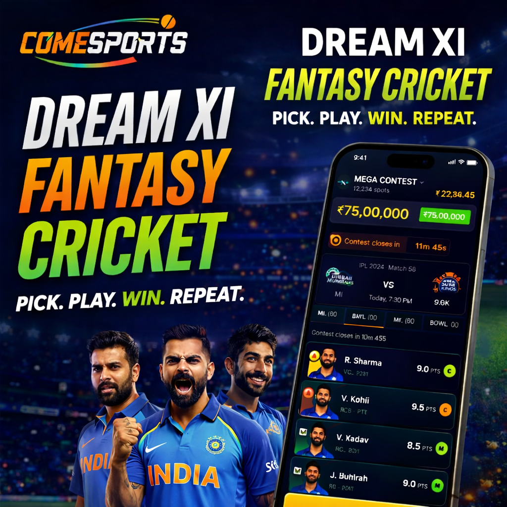 Come Cricket Game fantasy cricket challenge visual